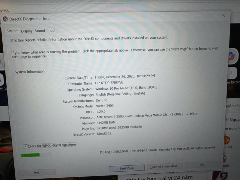 Dell Ryzen 5 3500 8/256gb ssd-duoc-ban-tai-Vi Tính Kim Trân