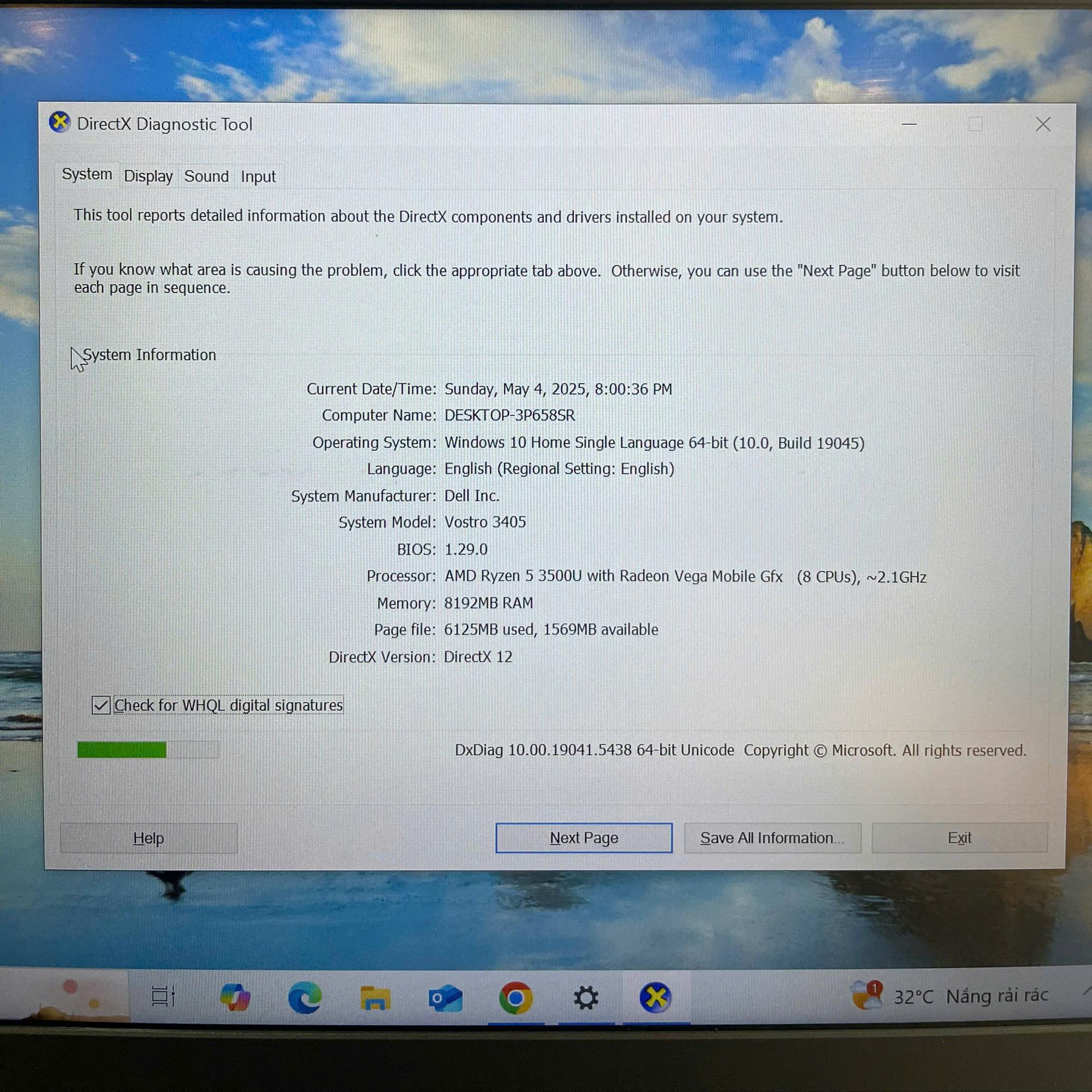 Laptop Dell RYZEN 5 3500U -256Gb-duoc-ban-tai-Vi Tính Kim Trân