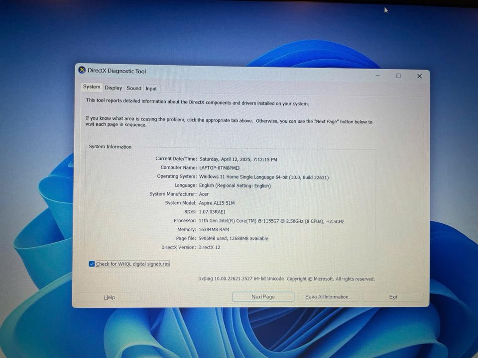 Laptop Acer i5 11th 16/512 bh 10/2025-duoc-ban-tai-Vi Tính Kim Trân