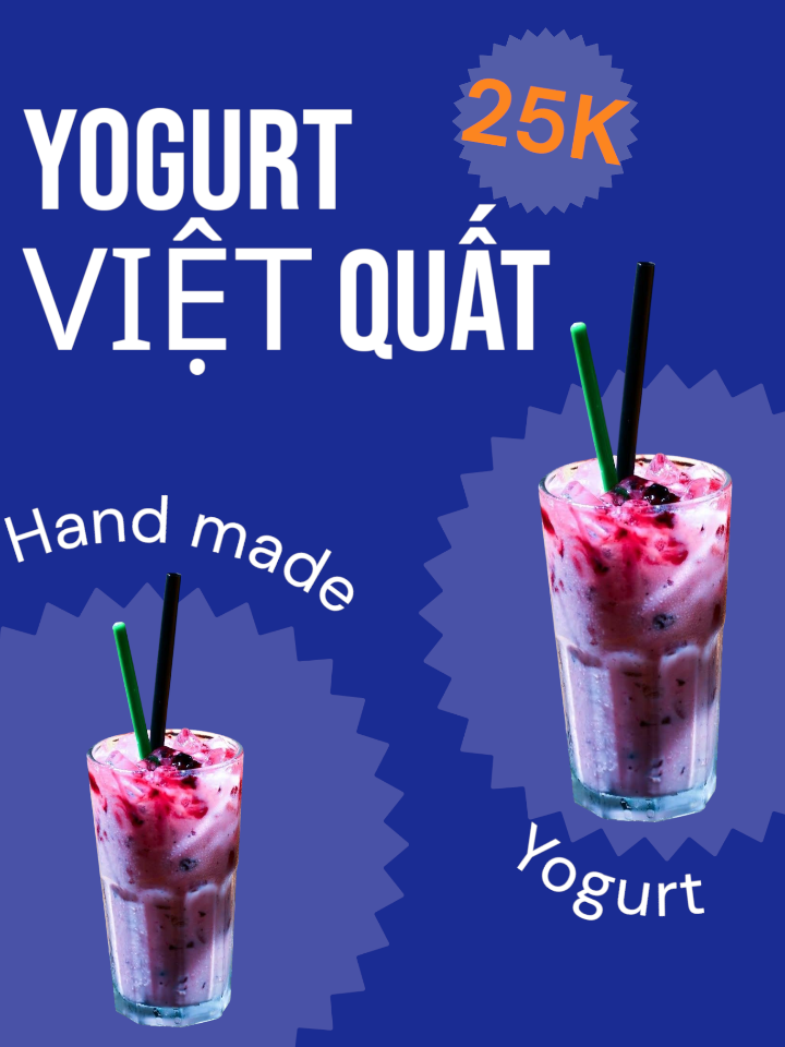 Yogurt Việt Quất-duoc-ban-tai-Tiệm Cà phê XOAY