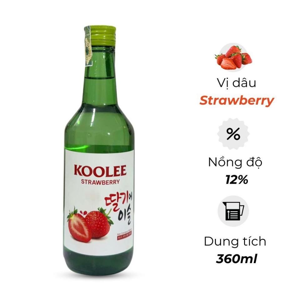 Soju KooLee vị Dâu-duoc-ban-tai-Nhà Phân Phối Hà Gia Bảo Nam