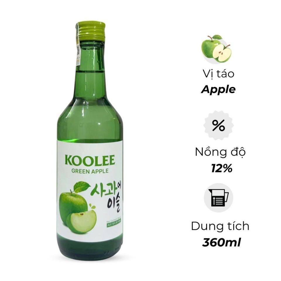 Soju KooLee vị Táo-duoc-ban-tai-Nhà Phân Phối Hà Gia Bảo Nam