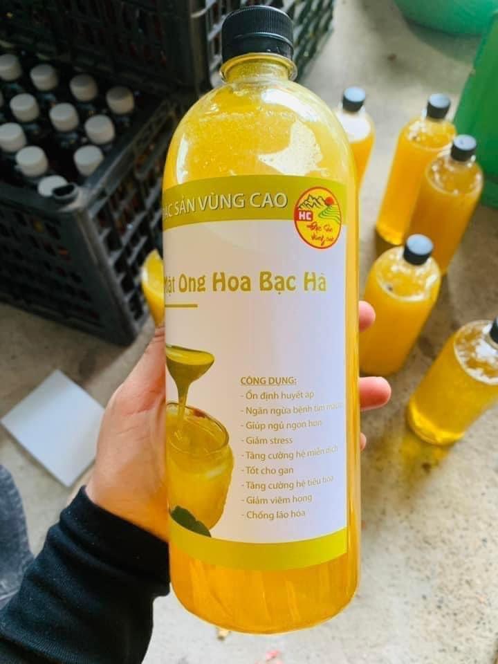 Mật ong bạc hà - chai 1lít-duoc-ban-tai-Đặc sản vùng cao HN