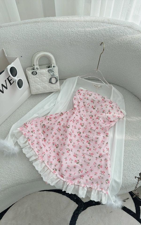 Set đầm hoa + áo khoác -duoc-ban-tai-Nilasa Boutique