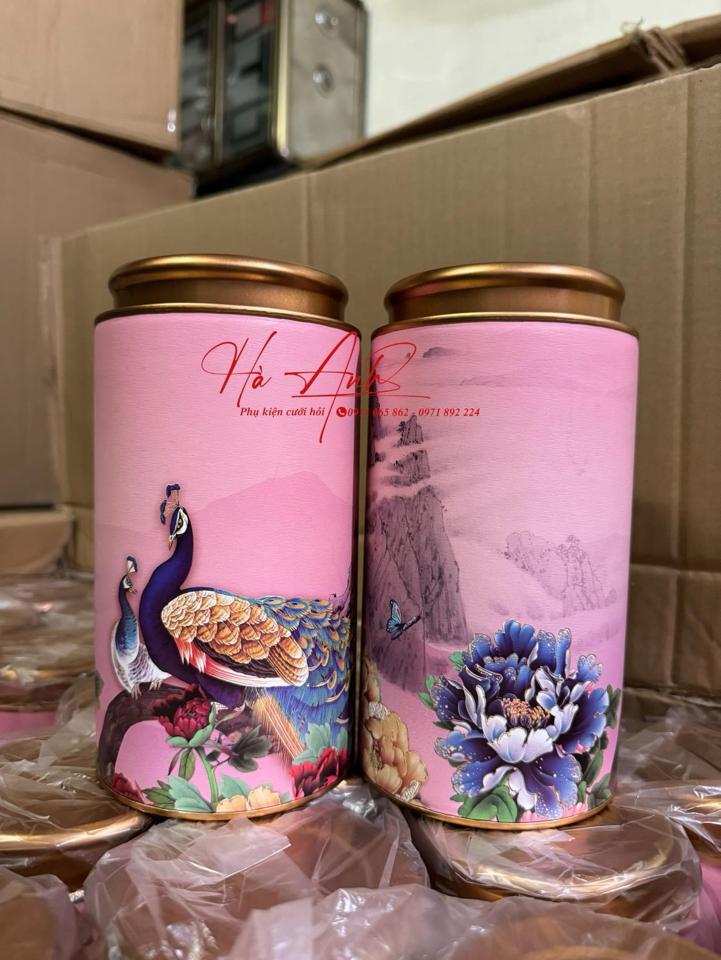 Lon tròn 200g công Hồng -duoc-ban-tai-Phụ kiện cưới hỏi Hà Anh