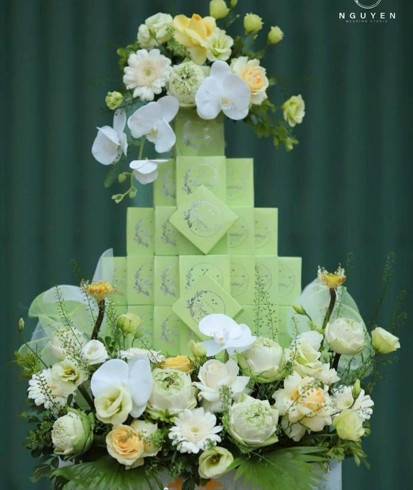 Hộp weding xanh cốm nhạt (100h)-duoc-ban-tai-Phụ kiện cưới hỏi Hà Anh