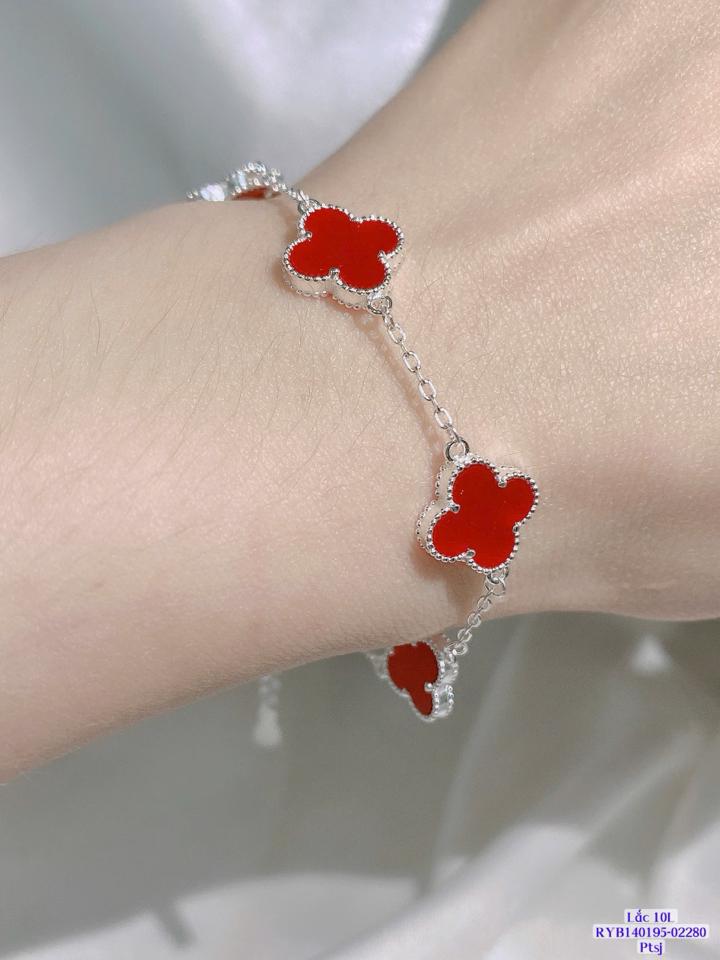 Lắc Cỏ Bốn Lá Năm Bông 8mm-duoc-ban-tai-Kim Cường Jewelry