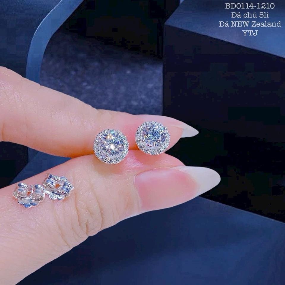 Bông Xoàn New Zealand Halo Tròn 5li-duoc-ban-tai-Kim Cường Jewelry
