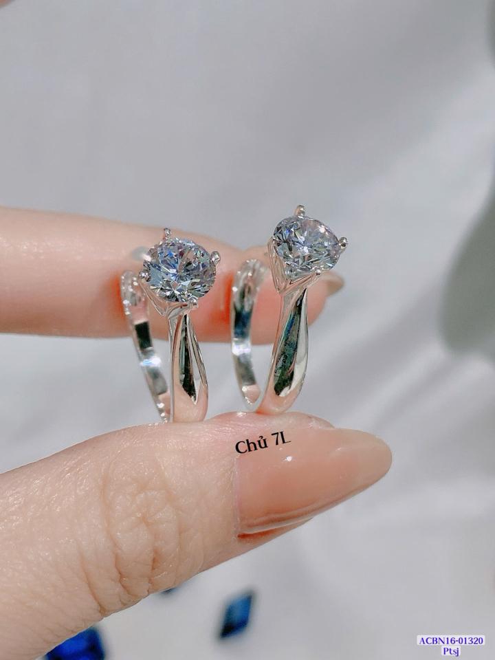 Nhẫn Xoàn 1V Chủ 7li PT-M73201-duoc-ban-tai-Kim Cường Jewelry