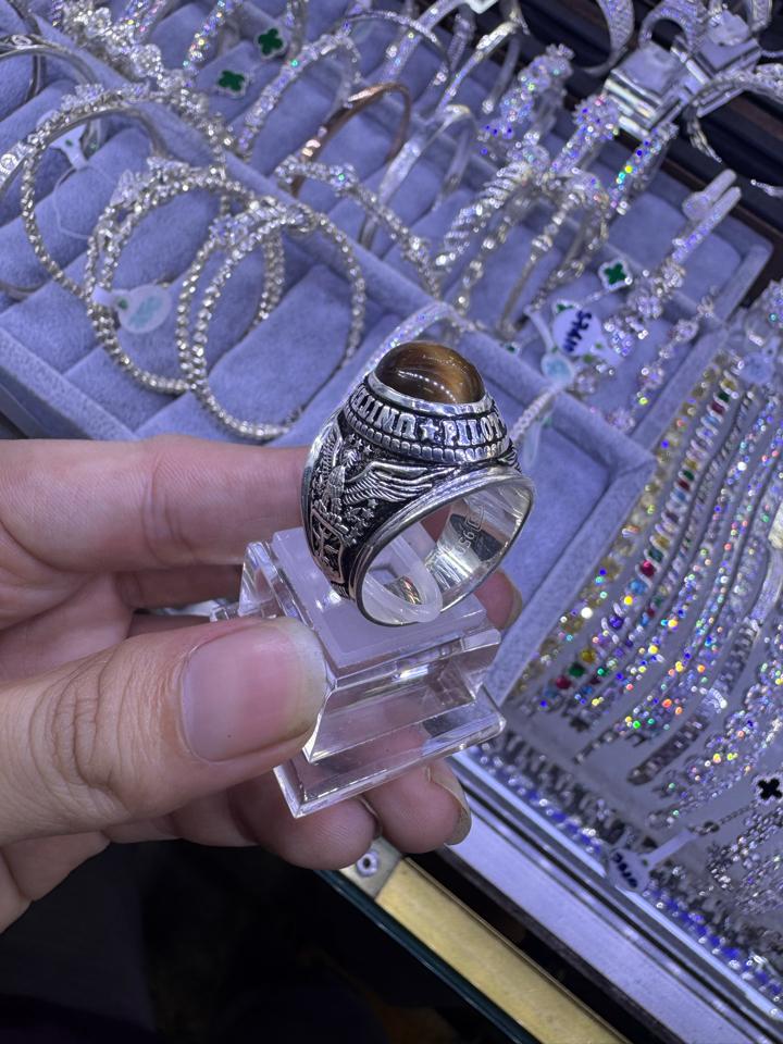 Nhẫn Mỹ Đá Mắt Hổ N20 PT-790909-duoc-ban-tai-Kim Cường Jewelry