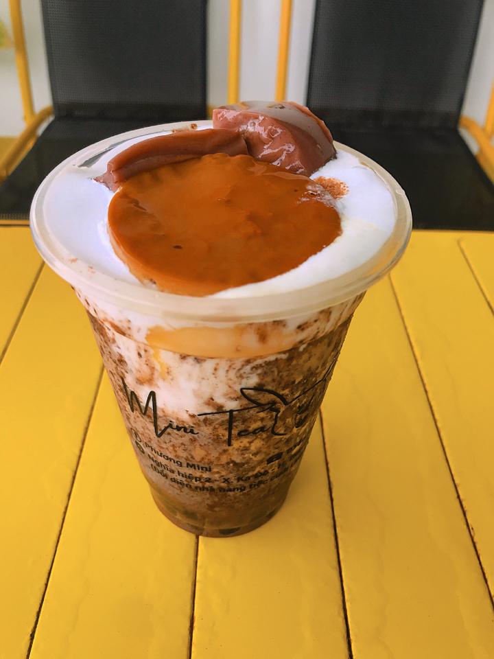 Milo dầm flan kem muối-duoc-ban-tai-Tiệm trà sữa Mini Tea