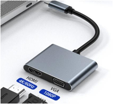 HUB CHUYỂN TYPE C RA HMDI 4K 60HZ VÀ VGA 1080P-duoc-ban-tai-TRUNG TÂM SỬA CHỮA LAPTOP TRUNG KIÊN