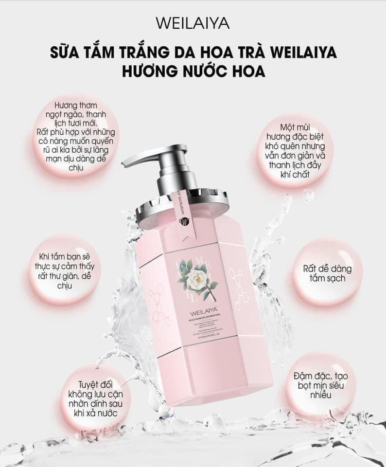 SỮA TẮM WEILAIYA NIACINAMIDE SHOWER GEL 450ML-duoc-ban-tai-UMEE COSMETICS - MAHHA CLOSET