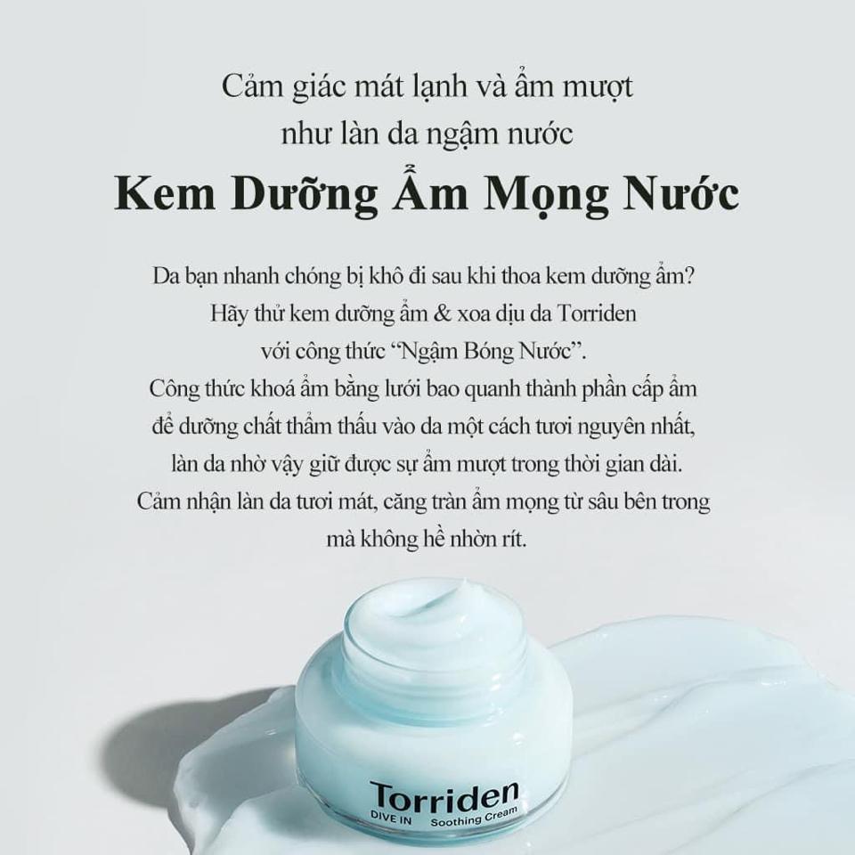 KEM DƯỠNG ẨM TORRIDEN DIVE IN SOOTHING CREAM 100ML-duoc-ban-tai-UMEE COSMETICS - MAHHA CLOSET
