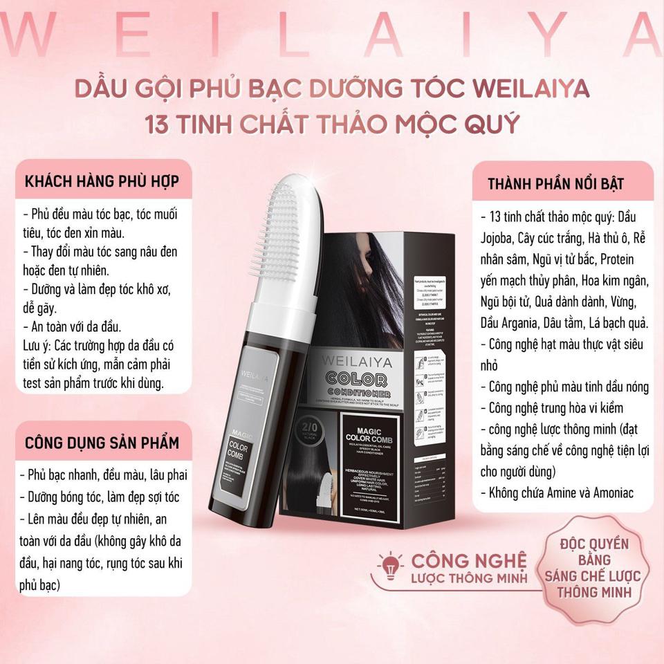 Dầu gội phủ bạc màu đen weilaiya-duoc-ban-tai-Cẩm Loan Cosmetics