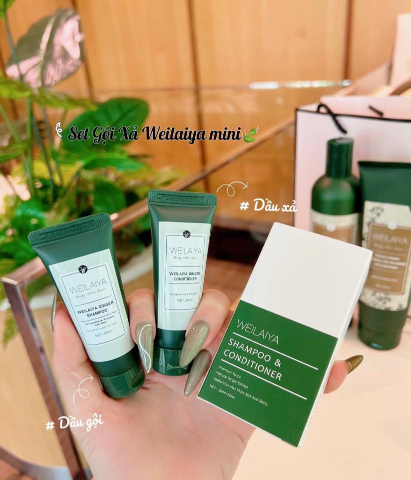 Mini gội xả gừng tem trắng-duoc-ban-tai-Cẩm Loan Cosmetics