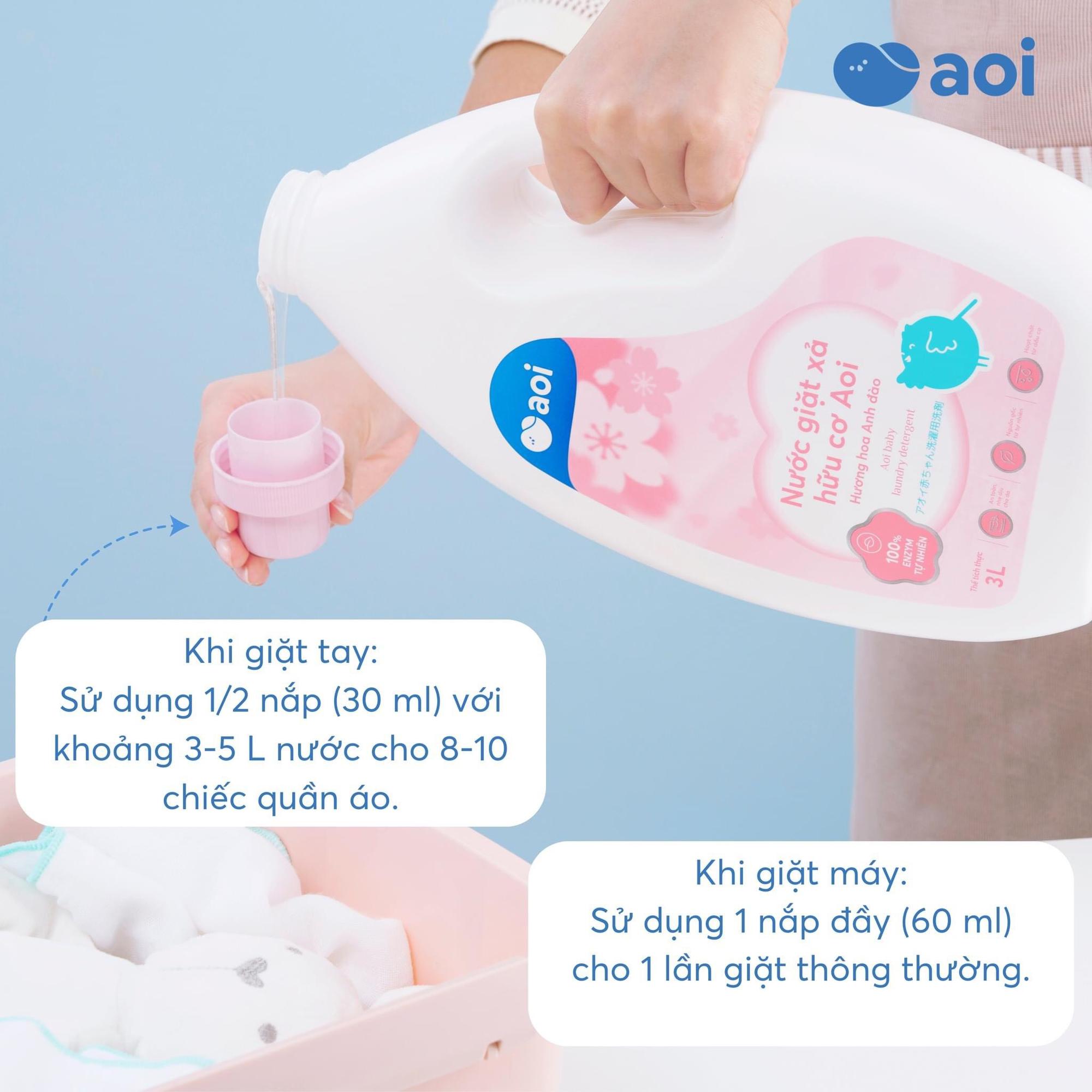 Nước giặt xả hữu cơ Aoi dung tích 3 lít ( Xanh, Hồng, Tím)-duoc-ban-tai-BỐNG XINH 135 QUY HOÁ
