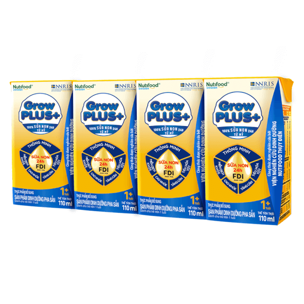 Sữa GrowPLUS+ Sữa non Vàng hộp 110ml (lốc 4 hộp)-duoc-ban-tai-BỐNG XINH 135 QUY HOÁ