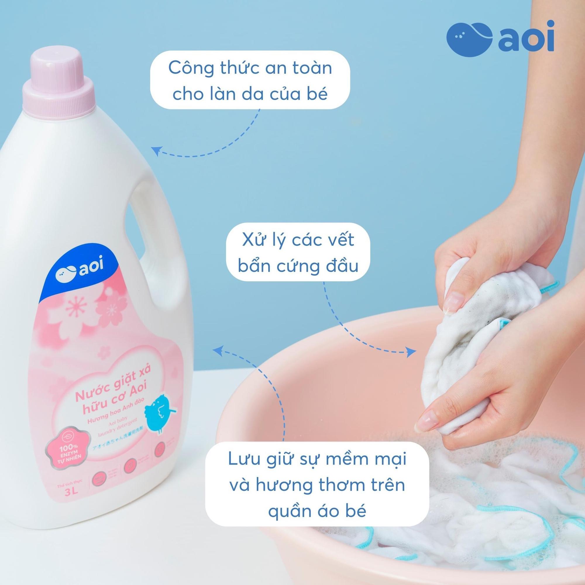 Nước giặt xả hữu cơ Aoi dung tích 3 lít ( Xanh, Hồng, Tím)-duoc-ban-tai-BỐNG XINH 135 QUY HOÁ