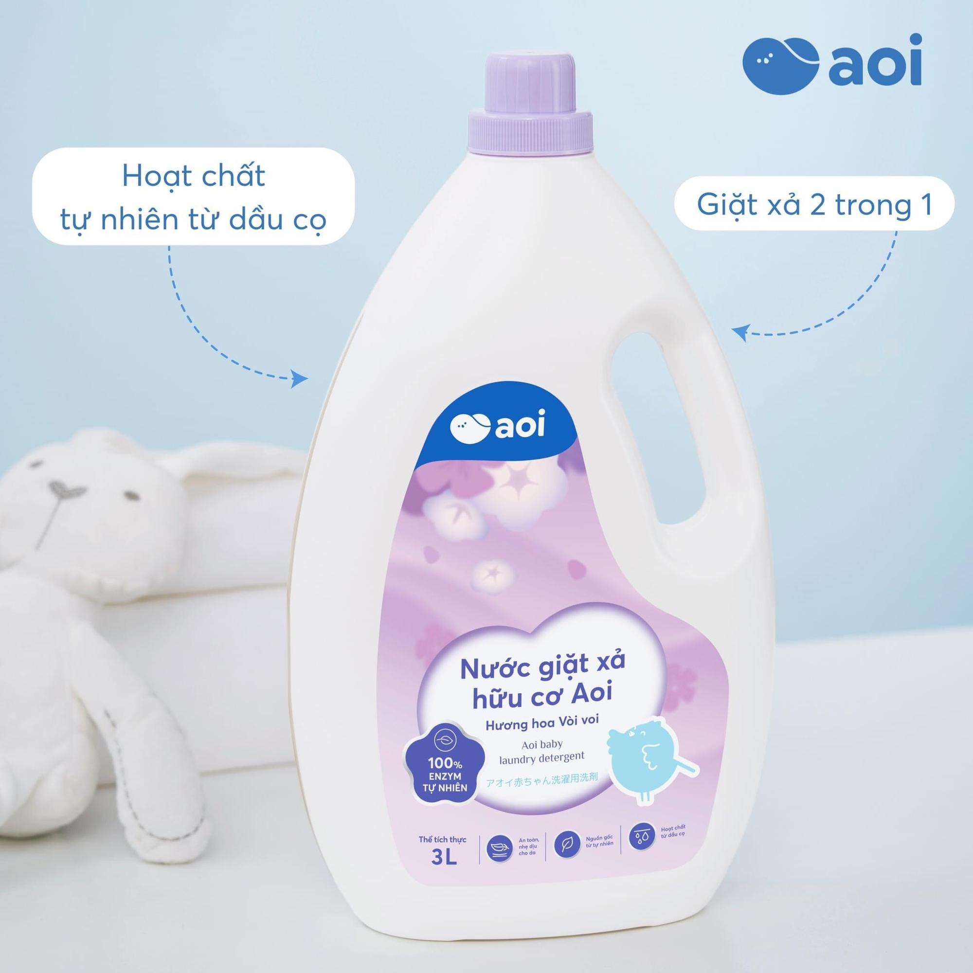 Nước giặt xả hữu cơ Aoi dung tích 3 lít ( Xanh, Hồng, Tím)-duoc-ban-tai-BỐNG XINH 135 QUY HOÁ