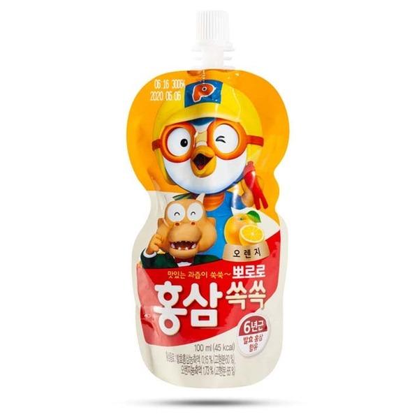 NƯỚC UỐNG HỒNG SÂM TRÁI CÂY PORORO HÀN QUỐC 100ML 3Y+-duoc-ban-tai-BỐNG XINH 135 QUY HOÁ