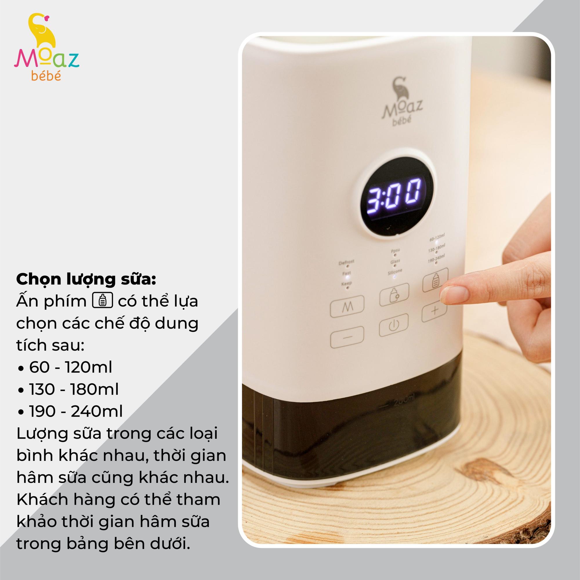 Máy hâm sữa thông minh siêu tốc Moaz BéBé MB – 033-duoc-ban-tai-BỐNG XINH 135 QUY HOÁ