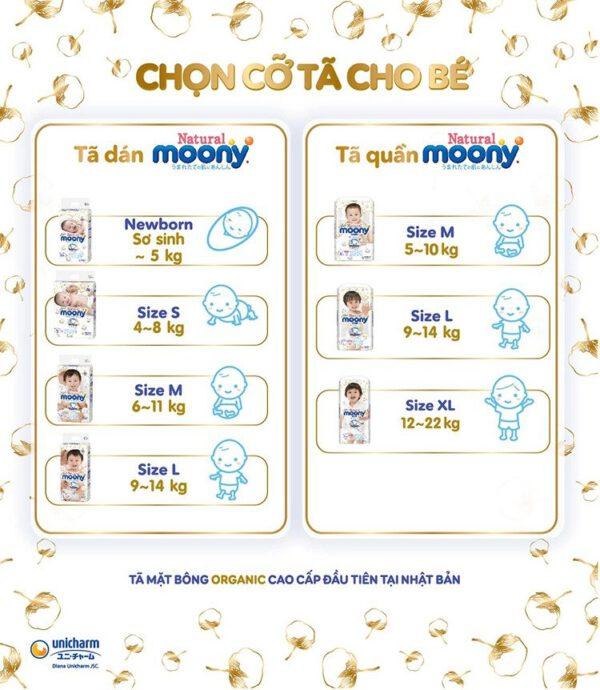 Bỉm MOONY NATURAL Trắng Từ Bông Hữu Cơ, Nội Địa Nhật-duoc-ban-tai-BỐNG XINH 135 QUY HOÁ