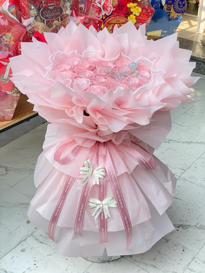 16b nhũ giấy hồng chân cao -duoc-ban-tai-Ulieshop flowers