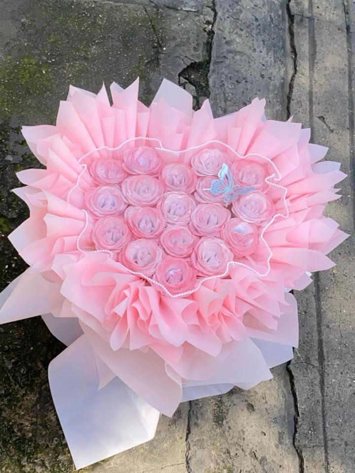 18bong nhủ kim tuyến hoa hồng giấy hồng-duoc-ban-tai-Ulieshop flowers
