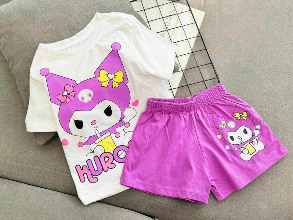 Bộ đùi bé gái Kuromi trắng -duoc-ban-tai-DẾ MÈN - QUẦN ÁO TRẺ EM