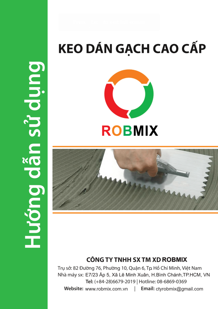 Keo dán gạch cá sấu - Robmix bao 25Kg-duoc-ban-tai-Keo Giá Rẻ Chi Nhánh Miền Đông