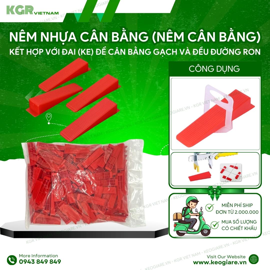 Nêm nhựa cân bằng ốp lát gạch 135/155 cái tái sử dụng được-duoc-ban-tai-Keo Giá Rẻ Chi Nhánh Miền Đông