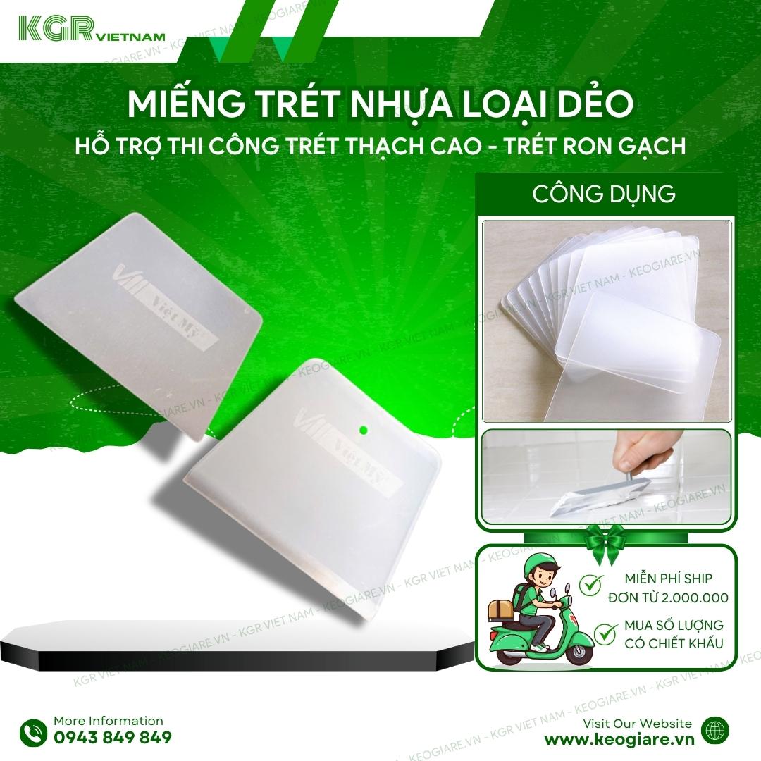 Miếng nhựa Trét Ron Trong Suốt Việt Mỹ, Trét Bột Thạch Cao-duoc-ban-tai-Keo Giá Rẻ - Cty TNHH KGR Việt Nam