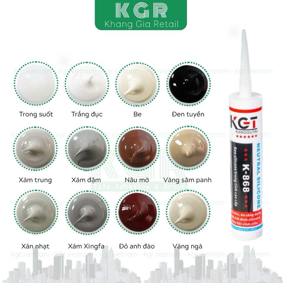 Keo Silicon trung tính cao cấp KGT K868-duoc-ban-tai-Keo Giá Rẻ Chi Nhánh Miền Đông