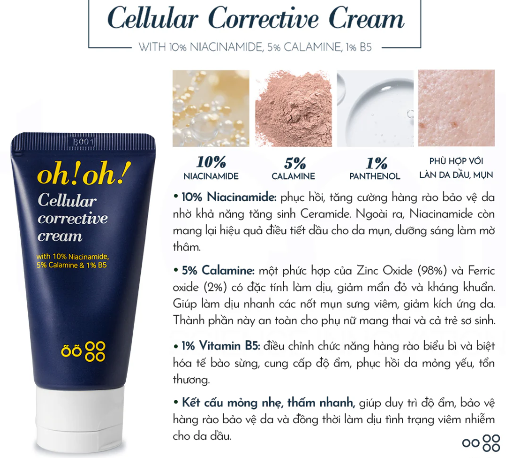 Kem Dưỡng Sáng Da, Mờ Thâm - Oh Oh! Cellular 30ml-duoc-ban-tai-Thẩm mỹ da Bs.Loan