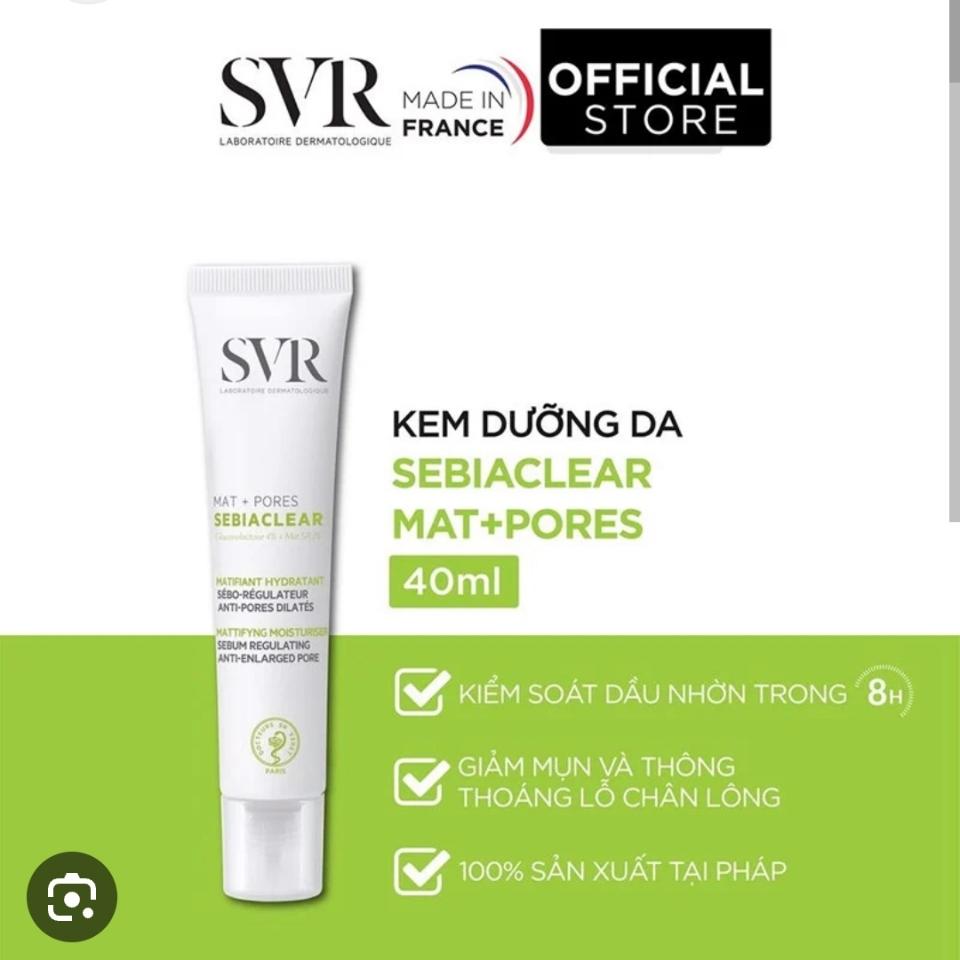 Kem Mat pores sebiaclear SVR 40ml.-duoc-ban-tai-Thẩm mỹ da Bs.Loan