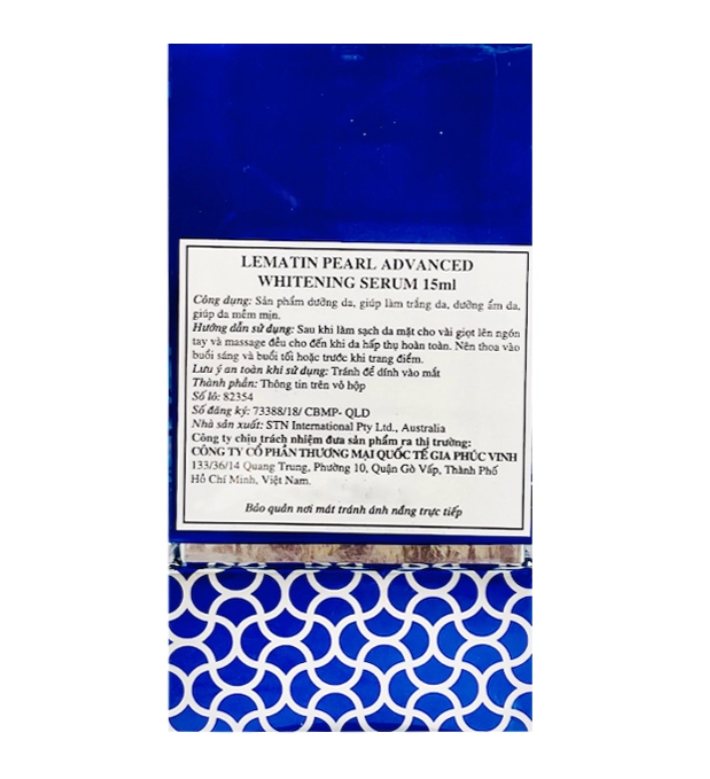 Serum Lematin Giảm Nám, Dưỡng Trắng 15ml (Úc) -duoc-ban-tai-Thẩm mỹ da Bs.Loan