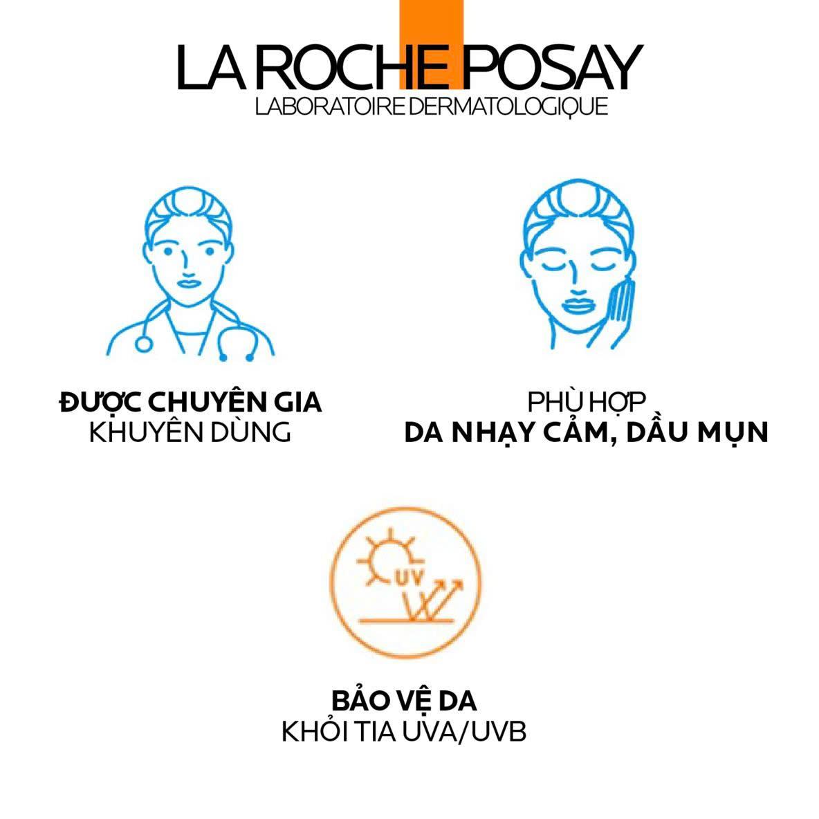 Kem Chống Nắng La Roche-Posay Kiểm Soát Dầu Anthelios Dry Touch Finish Mattifying Effect SPF50+ 50ml-duoc-ban-tai-Thẩm mỹ da Bs.Loan