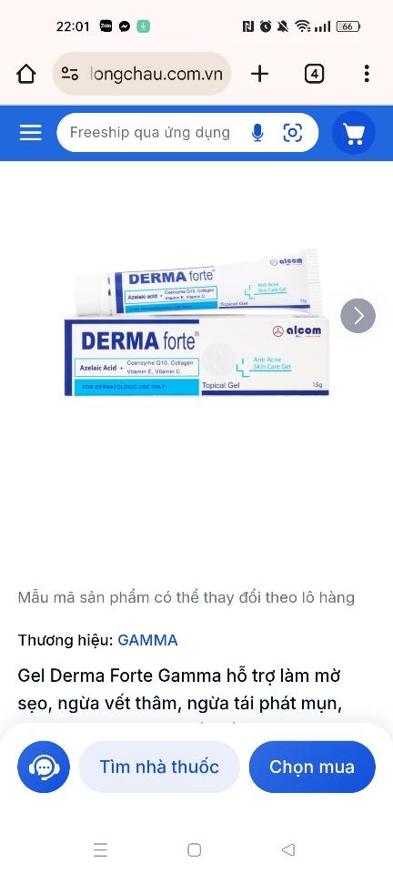 Derma Forte azaleic acid 15g-duoc-ban-tai-Thẩm mỹ da Bs.Loan