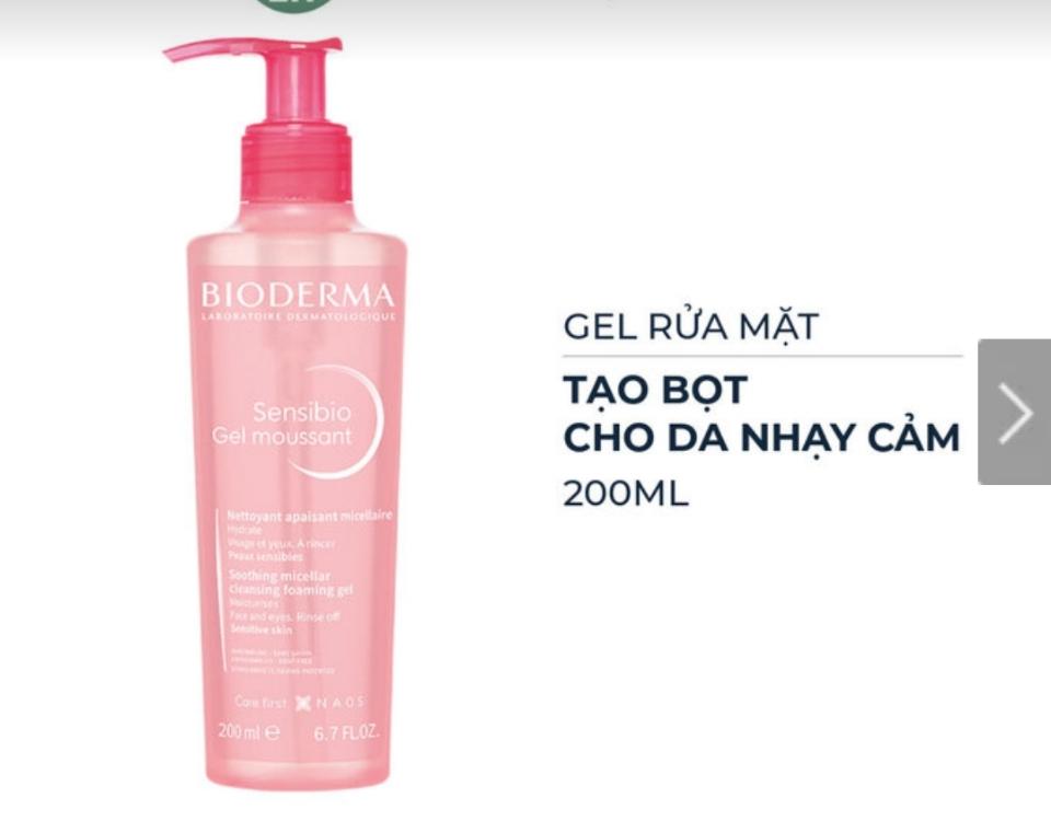 Gel Rửa Mặt Bioderma Tạo Bọt Cho Da Nhạy Cảm 200ml-duoc-ban-tai-Thẩm mỹ da Bs.Loan