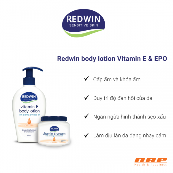 Redwin Vitamin E & EPO – Cấp ẩm & tăng sinh collagen (Hũ 300G)-duoc-ban-tai-Thẩm mỹ da Bs.Loan