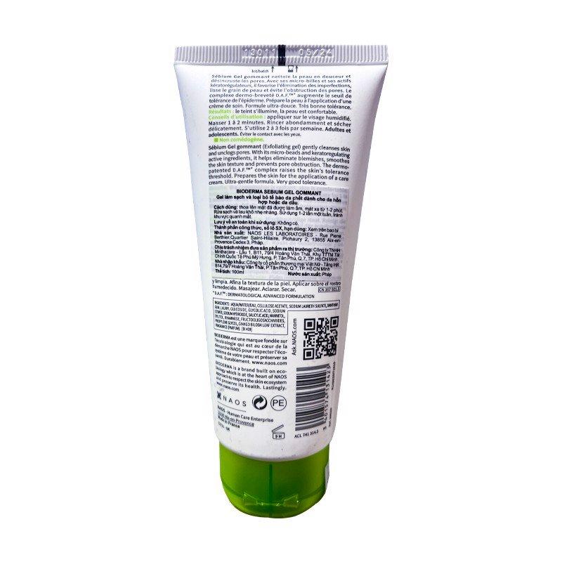 1 tẩy TBC bioderma sebium gel gommant 100ml -duoc-ban-tai-Thẩm mỹ da Bs.Loan