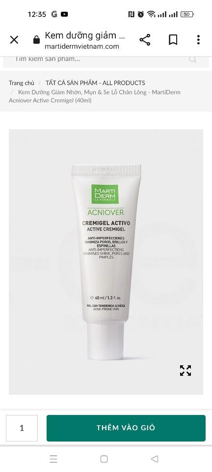 martiderm acniover active cremigel 40ml-duoc-ban-tai-Thẩm mỹ da Bs.Loan