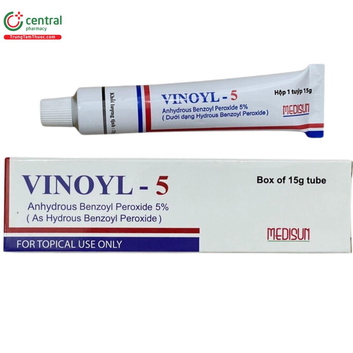VINOYL 5 (Benzoyl Peroxide 5%) – Kem Bôi Điều Trị Mụn Trứng Cá, Mụn Viêm-duoc-ban-tai-Thẩm mỹ da Bs.Loan