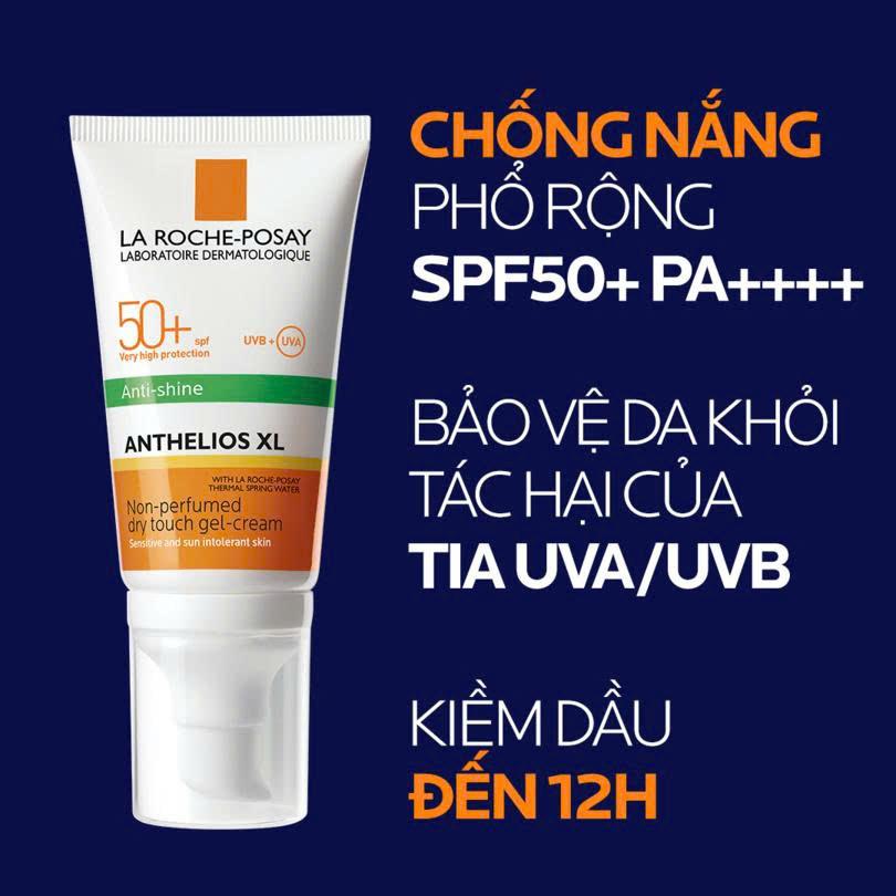 Kem Chống Nắng La Roche-Posay Kiểm Soát Dầu Anthelios Dry Touch Finish Mattifying Effect SPF50+ 50ml-duoc-ban-tai-Thẩm mỹ da Bs.Loan