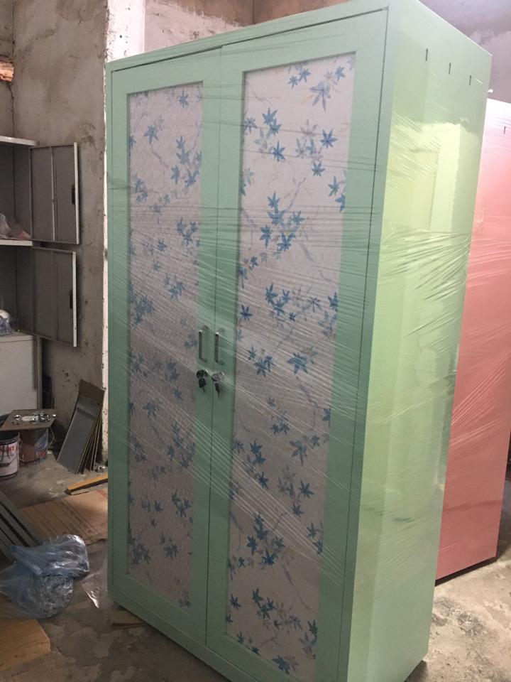 Tủ quần áo sơn tĩnh điện GOLDSUN Loại 2 buồng-duoc-ban-tai-GOLDSUN - TỦ THÉP, GIƯỜNG THÉP, BÀN HỌC THÉP VÂN GỖ
