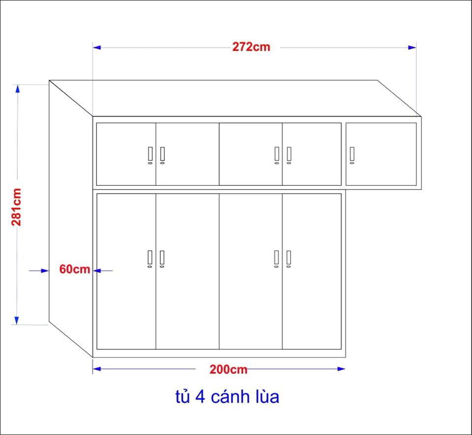 Tủ đặt theo bản vẽ rộng 3,02m cao 2,7m sâu 60cm-duoc-ban-tai-GOLDSUN - TỦ THÉP, GIƯỜNG THÉP, BÀN HỌC THÉP VÂN GỖ