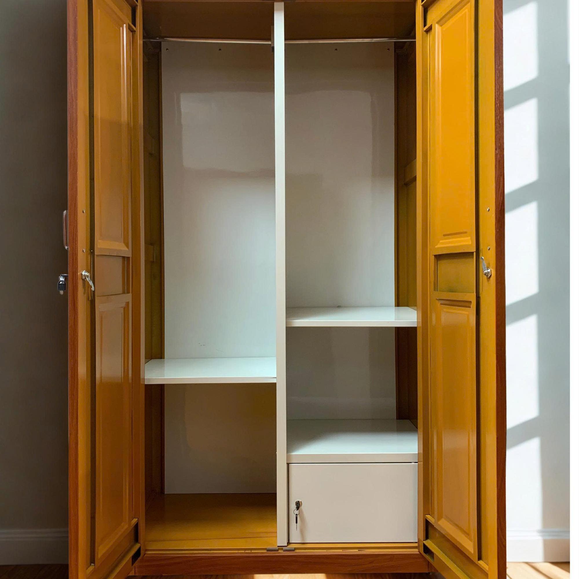 Tủ M5-2 cánh huỳnh 1m2-duoc-ban-tai-GOLDSUN - TỦ THÉP, GIƯỜNG THÉP, BÀN HỌC THÉP VÂN GỖ