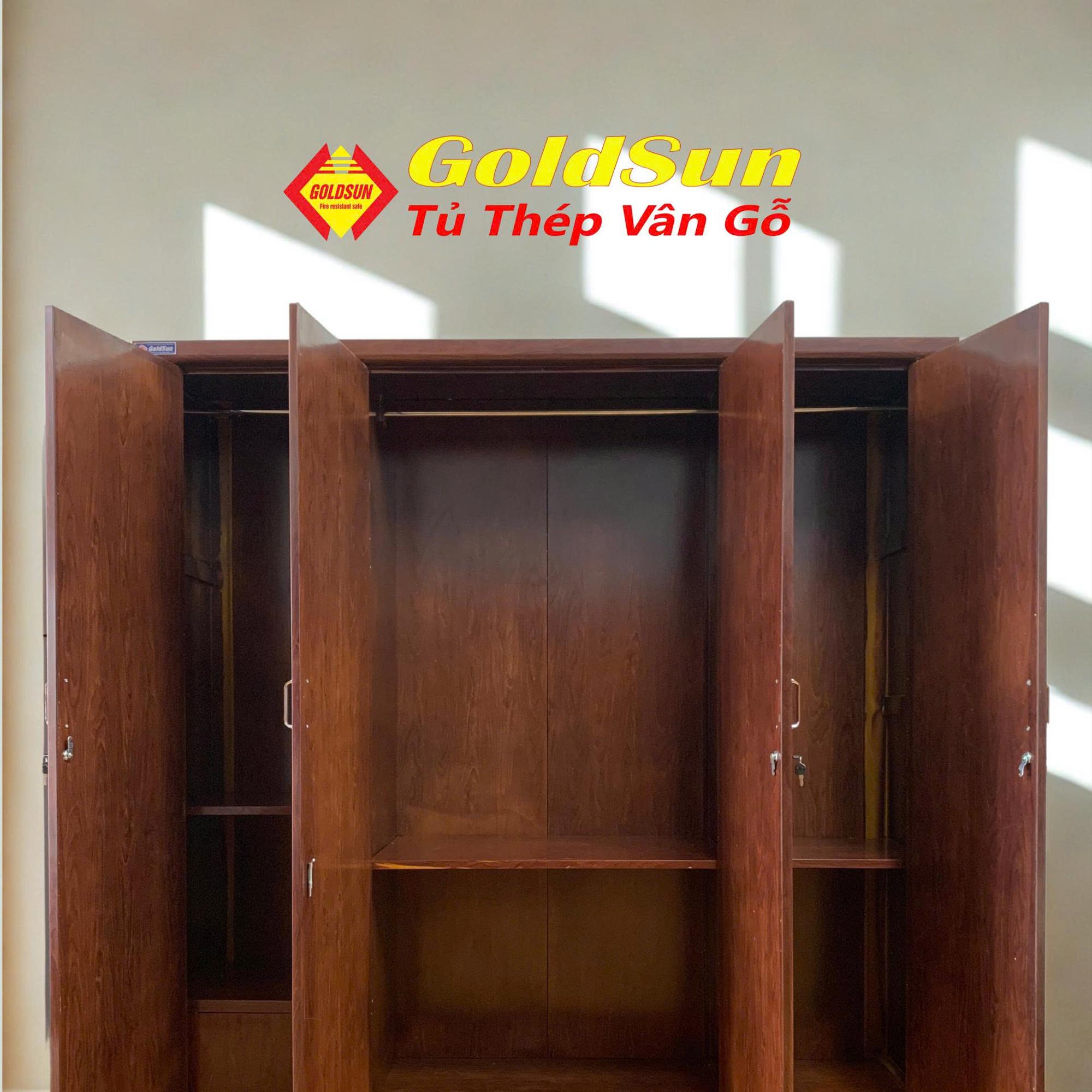 Tủ M7-4 cánh-duoc-ban-tai-GOLDSUN - TỦ THÉP, GIƯỜNG THÉP, BÀN HỌC THÉP VÂN GỖ