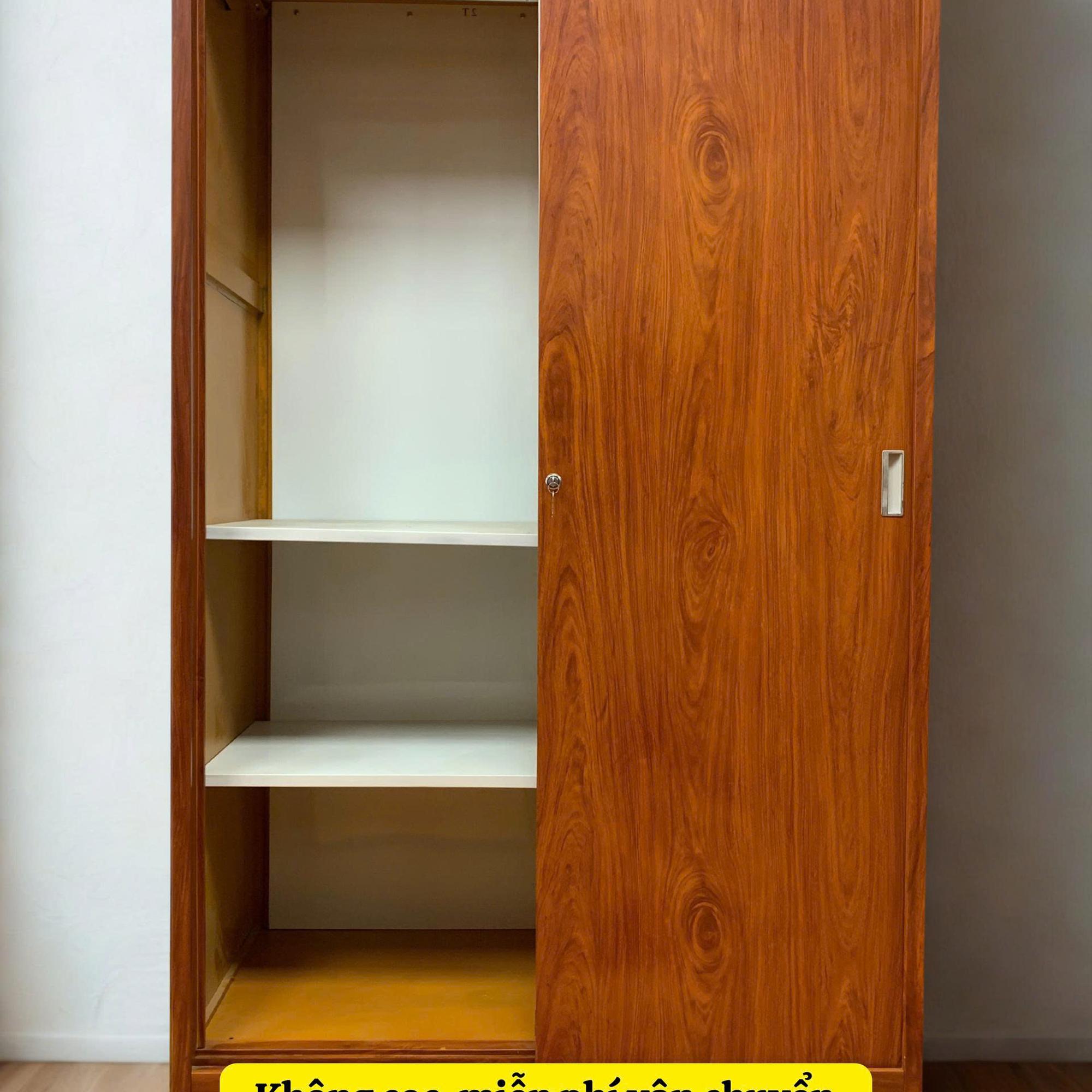 Tủ M5-2 cánh lùa-duoc-ban-tai-GOLDSUN - TỦ THÉP, GIƯỜNG THÉP, BÀN HỌC THÉP VÂN GỖ